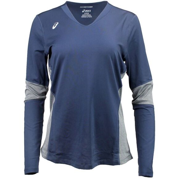 ASICS Womens Decoy Volleyball Basic T-Shirt, Blue, NWT - Picture 1 of 1